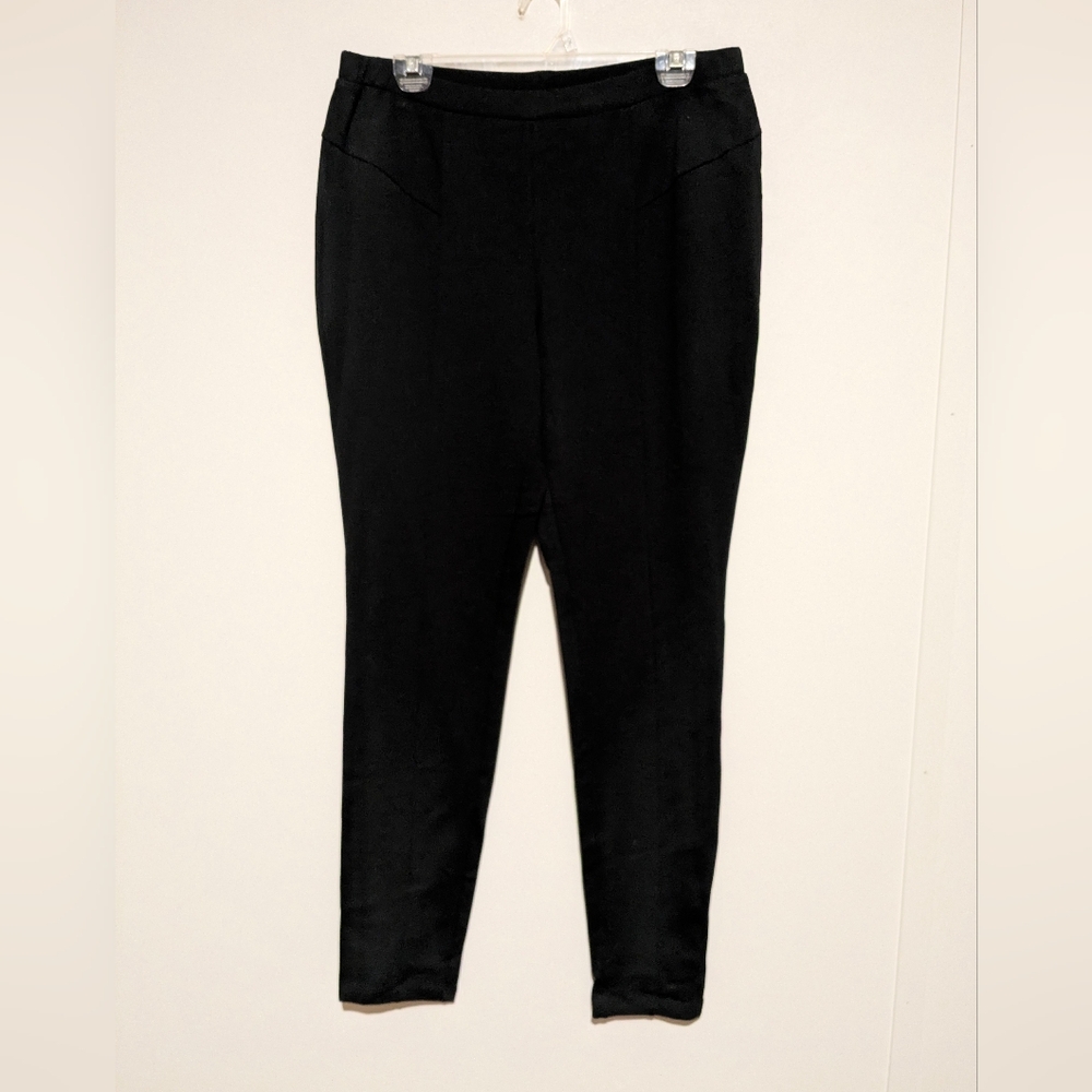 Nwt Grace Elements Black Women's Leggings Pants Rayon/Nylon Knit